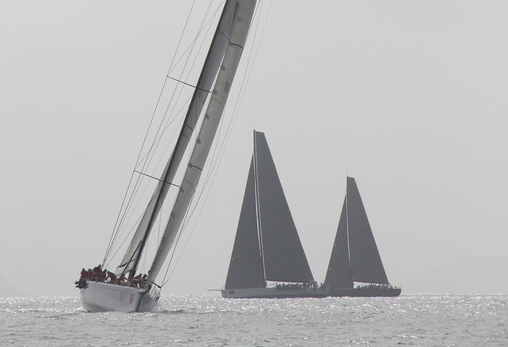 Wild Oats XI in the mist - Audi Hamilton Island Race Week 2102 © Dale Lorimer